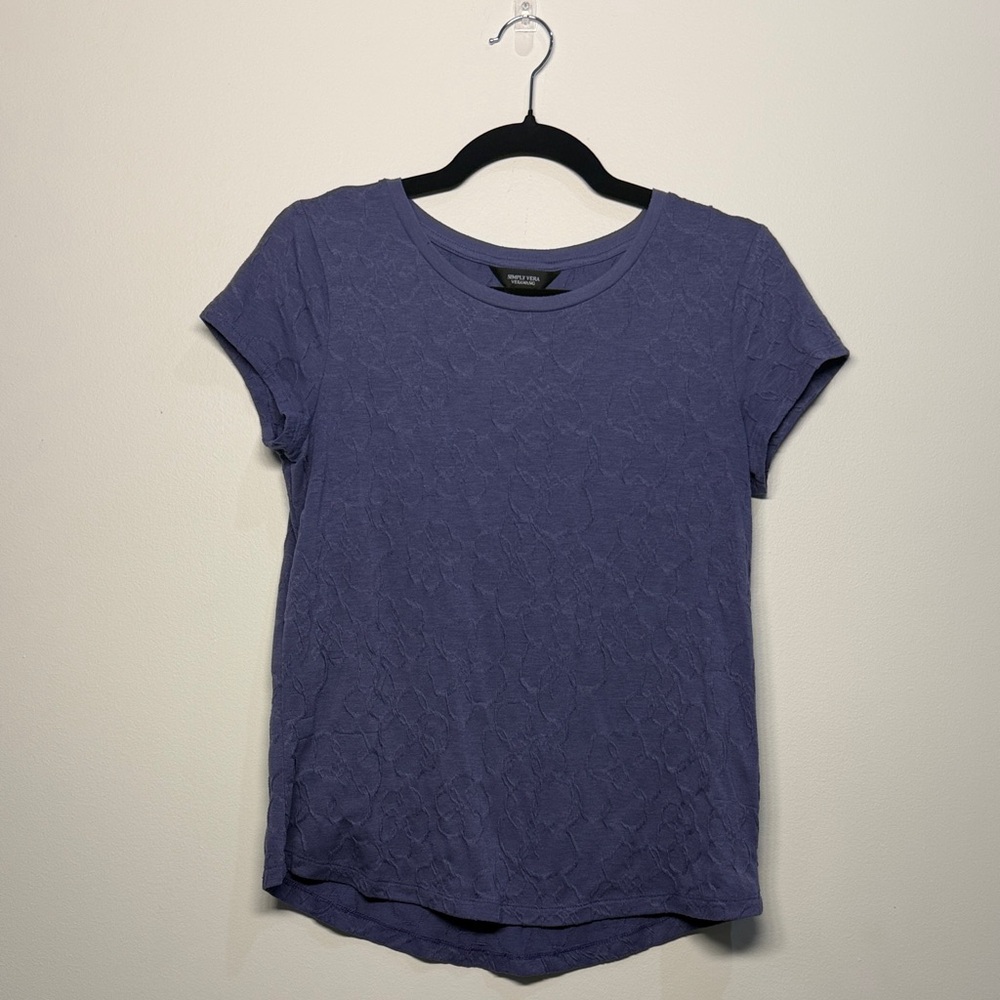 Simply Vera Vera Wang Short Sleeve Top in Purple